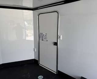 Thumbnail Photo of 2026 Royal 8.5x16 V Nose Cargo Enclosed Trailer Camping Package White w/ Blackout Pkg, Insulated, Ramp Door, White Walls, 2x Windows & More!