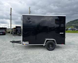 Thumbnail Photo of 2026 Impact Quake 6x10 V Nose Cargo / Enclosed Trailer Black Ramp Door Extra Height 2990lb GVW