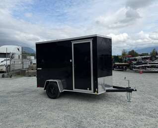 Thumbnail Photo of 2026 Impact Quake 6x10 V Nose Cargo / Enclosed Trailer Black Ramp Door Extra Height 2990lb GVW