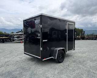 Thumbnail Photo of 2026 Impact Quake 6x10 V Nose Cargo / Enclosed Trailer Black Ramp Door Extra Height 2990lb GVW