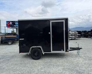 Thumbnail Photo of 2026 Impact Quake 6x10 V Nose Cargo / Enclosed Trailer Black Ramp Door Extra Height 2990lb GVW
