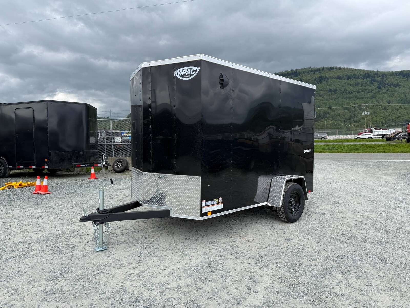Photo of 2026 Impact Quake 6x10 V Nose Cargo / Enclosed Trailer Black Ramp Door Extra Height 2990lb GVW