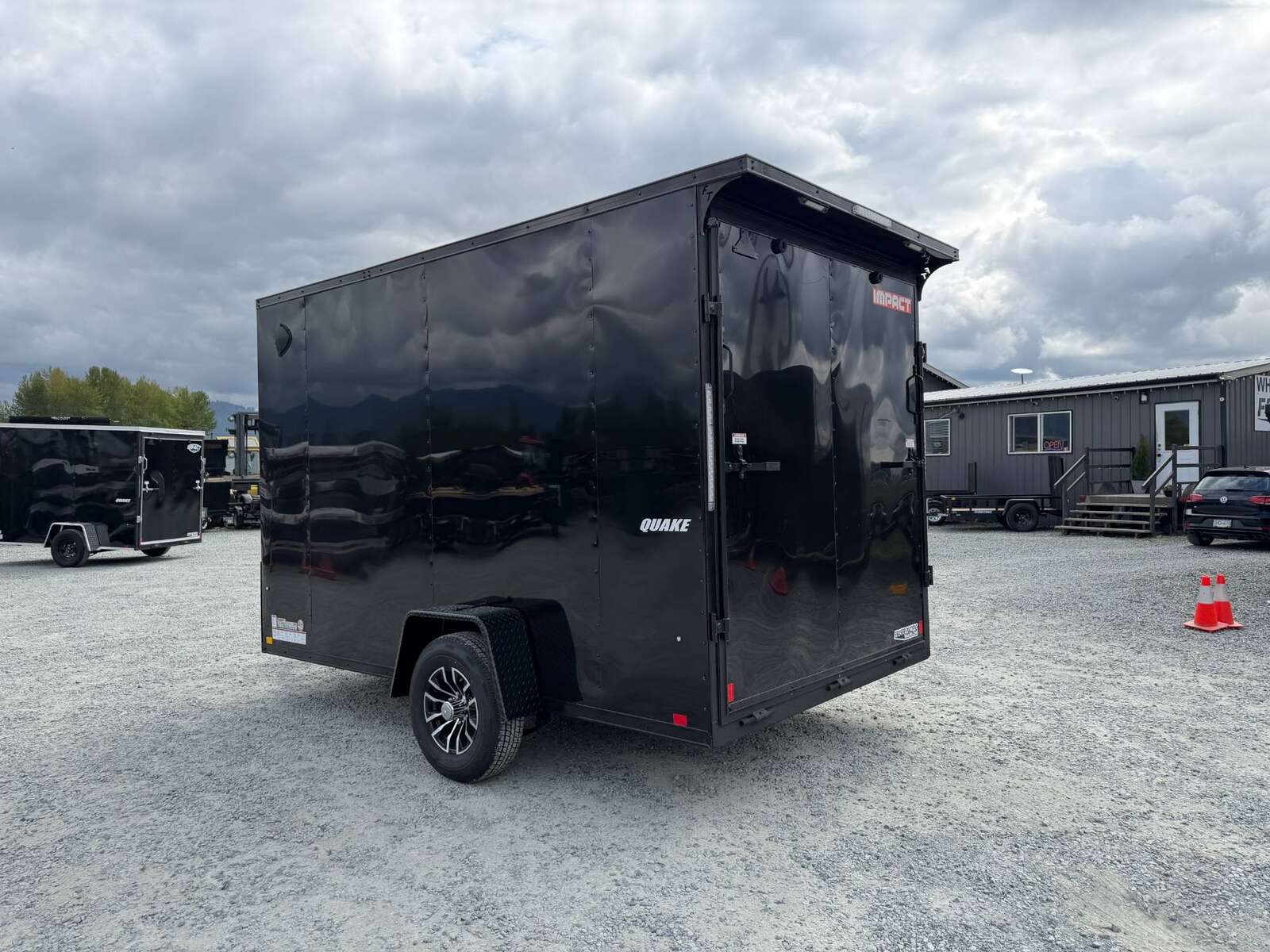 Photo of 2026 Impact Quake 7x12 V Nose Cargo / Enclosed Trailer 5000lb GVW w/ Ramp Door