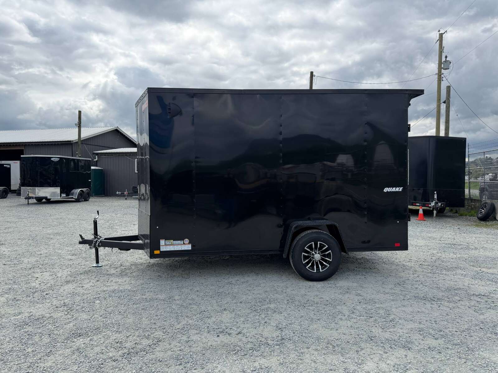 Photo of 2026 Impact Quake 7x12 V Nose Cargo / Enclosed Trailer 5000lb GVW w/ Ramp Door