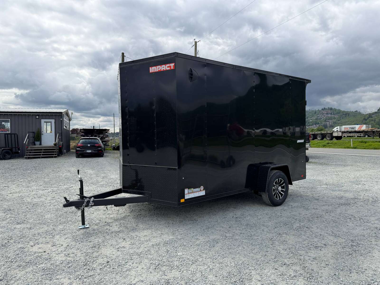 Photo of 2026 Impact Quake 7x12 V Nose Cargo / Enclosed Trailer 5000lb GVW w/ Ramp Door