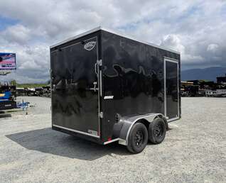 Thumbnail Photo of 2026 Impact Quake 7x12 Cargo Enclosed Trailer Tandem Axle 7000lb GVW Black Extra Height w/ Ramp Door