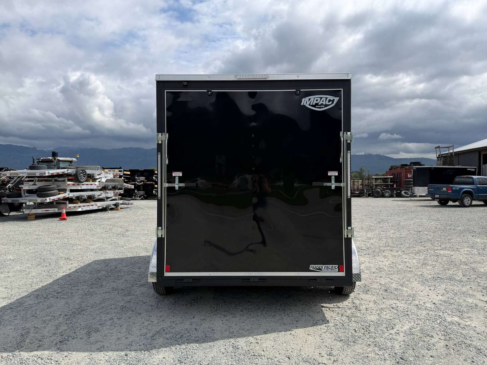 Photo of 2026 Impact Quake 7x12 Cargo Enclosed Trailer Tandem Axle 7000lb GVW Black Extra Height w/ Ramp Door