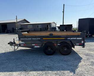 Thumbnail Photo of 2026 Southland 6X12 Dump Trailer 11,400LB GVW with Tarp and Ramps Charcoal Grey