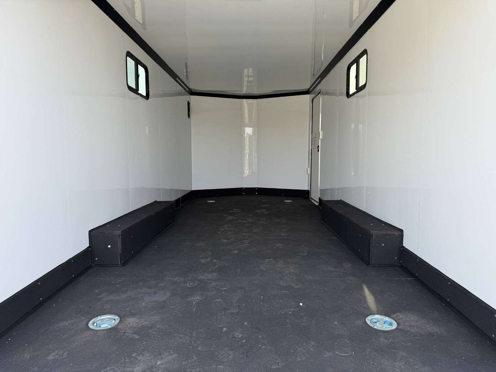 Photo of 2026 Royal 8.5x20 V Nose Cargo Enclosed Trailer Camping Package Charcoal Grey w/ Blackout Pkg, Insulated, Ramp Door, White Walls, 2x Windows & More!