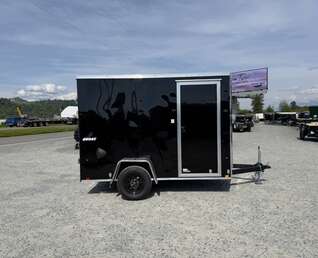 Thumbnail Photo of 2026 Impact Quake 6x10 V Nose Cargo / Enclosed Trailer Black Barn Doors Extra Height 2990lb GVW