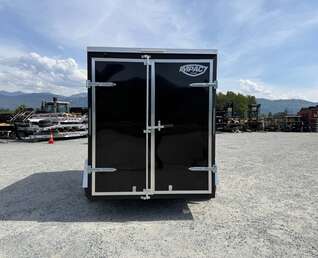 Thumbnail Photo of 2026 Impact Quake 6x10 V Nose Cargo / Enclosed Trailer Black Barn Doors Extra Height 2990lb GVW