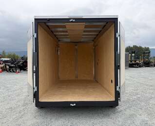 Thumbnail Photo of 2026 Impact Quake 7x12 Cargo Enclosed Trailer Tandem Axle 7000lb GVW Black Extra Height w/ Barn Doors