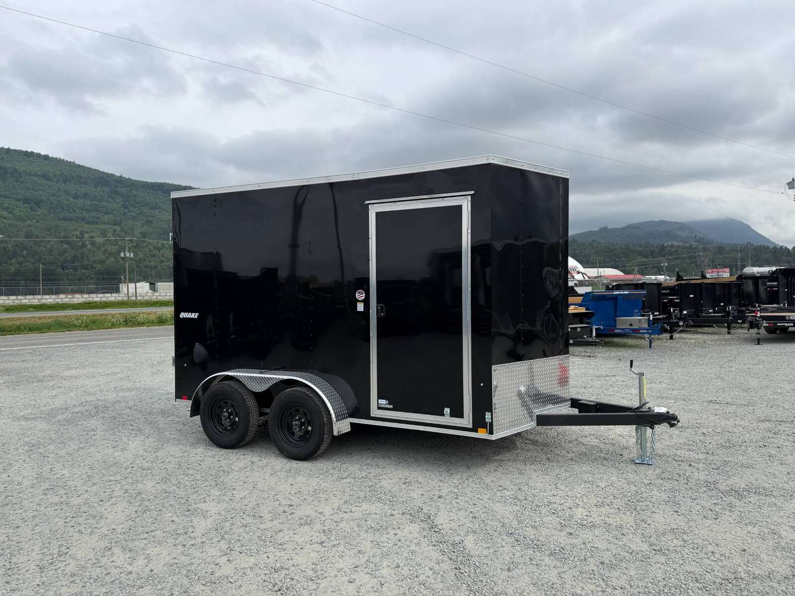 Photo of 2026 Impact Quake 7x12 Cargo Enclosed Trailer Tandem Axle 7000lb GVW Black Extra Height w/ Barn Doors