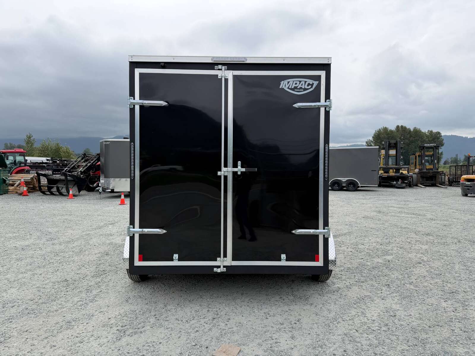 Photo of 2026 Impact Quake 7x12 Cargo Enclosed Trailer Tandem Axle 7000lb GVW Black Extra Height w/ Barn Doors