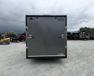 Thumbnail Photo of 2026 Impact Quake 7X16 V-Nose Ramp Door Cargo / Enclosed Trailer Extra Height Charcoal Grey 7000lb GVW