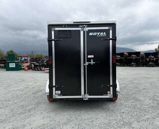 Thumbnail Photo of 2026 Royal Cargo 6x12 Enclosed Trailer Tandem Axle Rear Barn Doors Black 7700lbs GVW