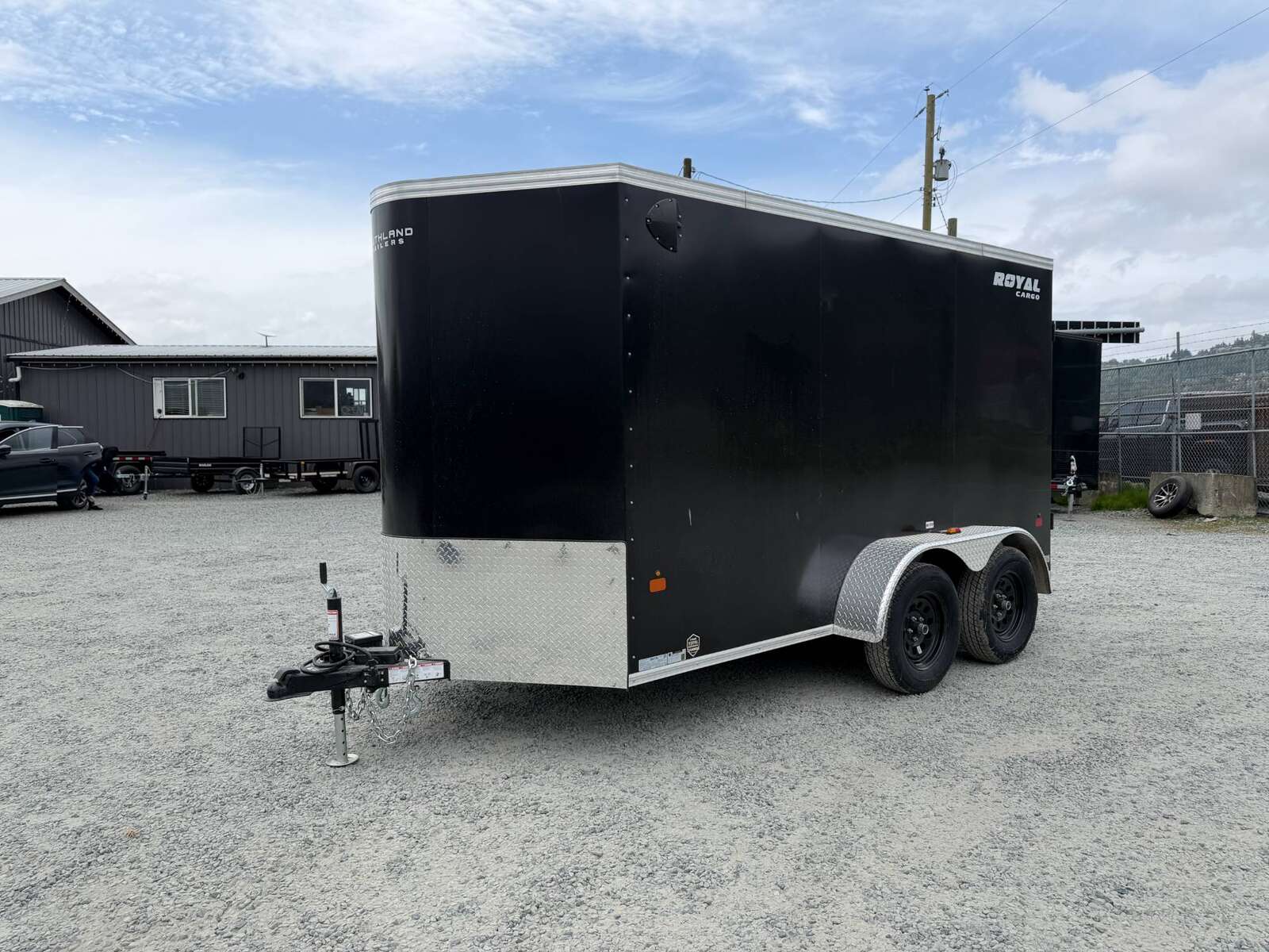 Photo of 2026 Royal Cargo 6x12 Enclosed Trailer Tandem Axle Rear Barn Doors Black 7700lbs GVW