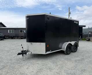 Thumbnail Photo of 2026 Royal Cargo 6x12 Enclosed Trailer Tandem Axle Rear Barn Doors Black 7700lbs GVW