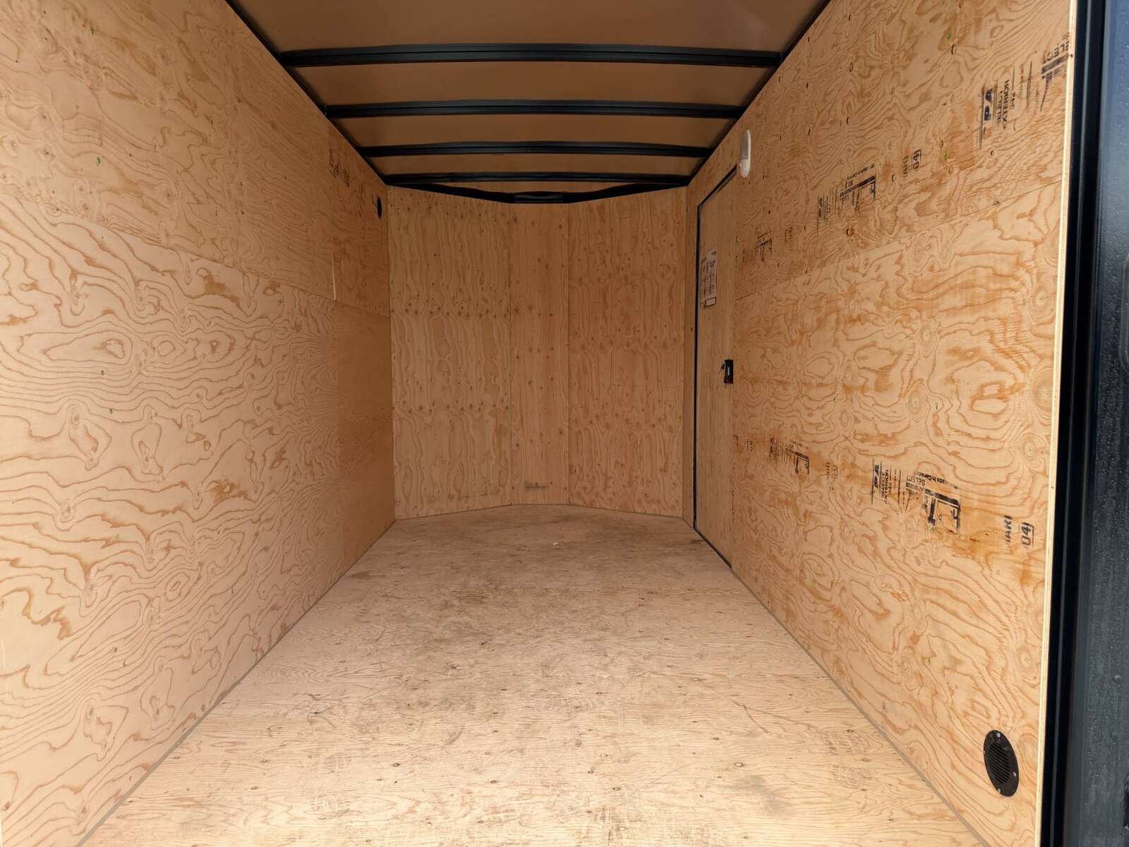 Photo of 2026 Royal Cargo 6x12 Enclosed Trailer Tandem Axle Rear Barn Doors Black 7700lbs GVW