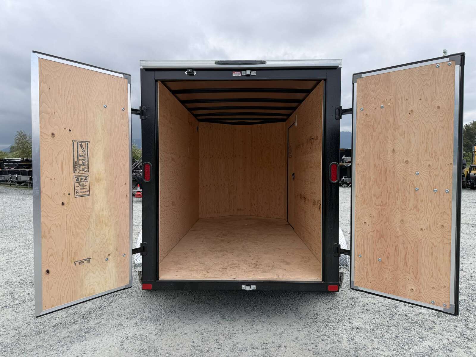 Photo of 2026 Royal Cargo 6x12 Enclosed Trailer Tandem Axle Rear Barn Doors Black 7700lbs GVW