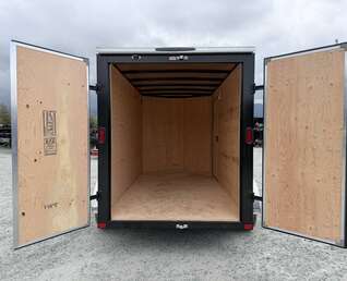 Thumbnail Photo of 2026 Royal Cargo 6x12 Enclosed Trailer Tandem Axle Rear Barn Doors Black 7700lbs GVW