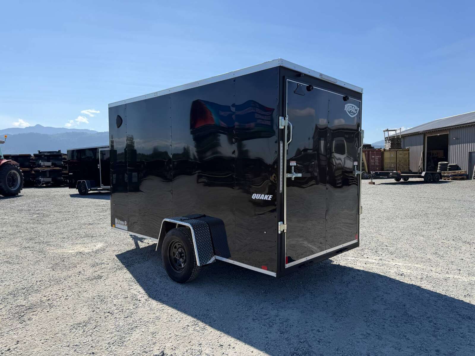 Photo of 2026 Impact Quake 6x12 V Nose Cargo / Enclosed Trailer Black Ramp Door Extra Height 2990lb GVW