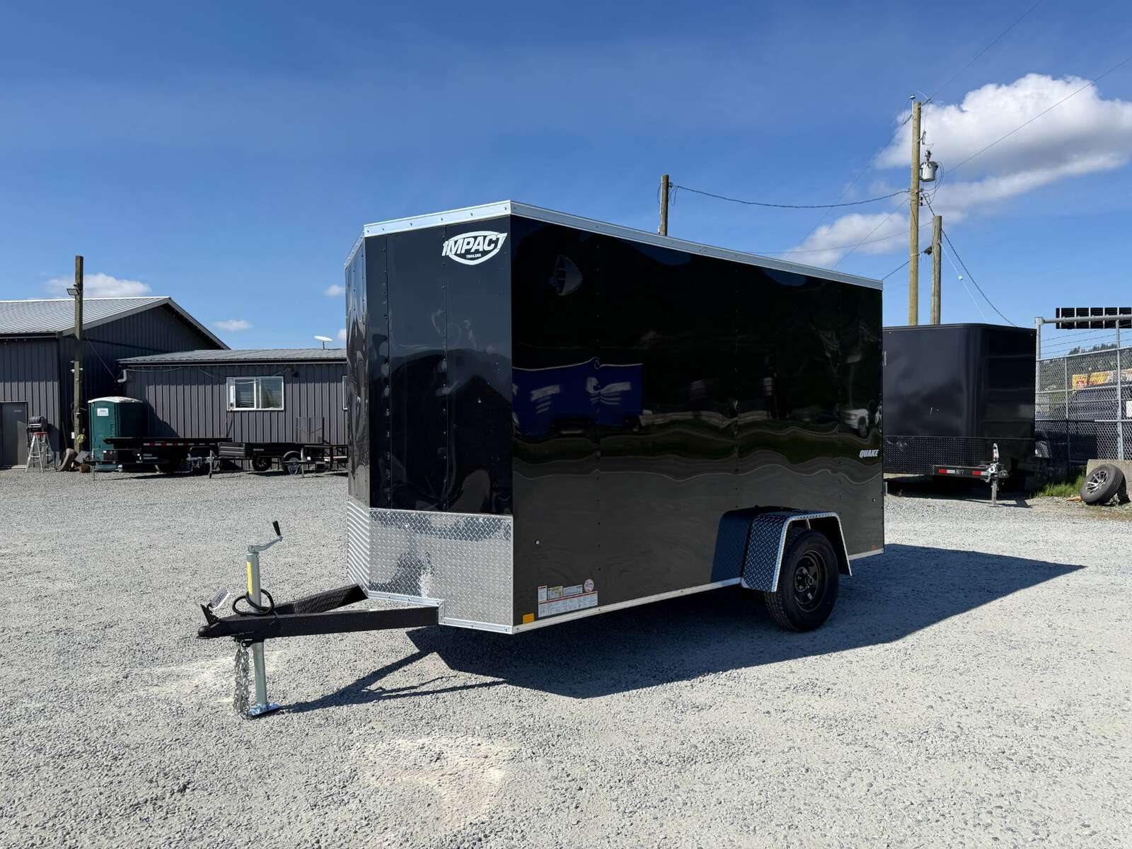 Photo of 2026 Impact Quake 6x12 V Nose Cargo / Enclosed Trailer Black Ramp Door Extra Height 2990lb GVW