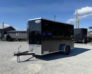 Thumbnail Photo of 2026 Impact Quake 6x12 V Nose Cargo / Enclosed Trailer Black Ramp Door Extra Height 2990lb GVW