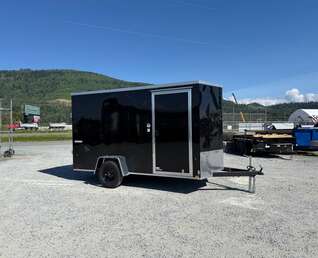 Thumbnail Photo of 2026 Impact Quake 6x12 V Nose Cargo / Enclosed Trailer Black Ramp Door Extra Height 2990lb GVW