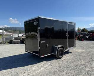 Thumbnail Photo of 2026 Impact Quake 6x12 V Nose Cargo / Enclosed Trailer Black Ramp Door Extra Height 2990lb GVW