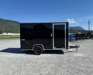 Thumbnail Photo of 2026 Impact Quake 6x12 V Nose Cargo / Enclosed Trailer Black Ramp Door Extra Height 2990lb GVW