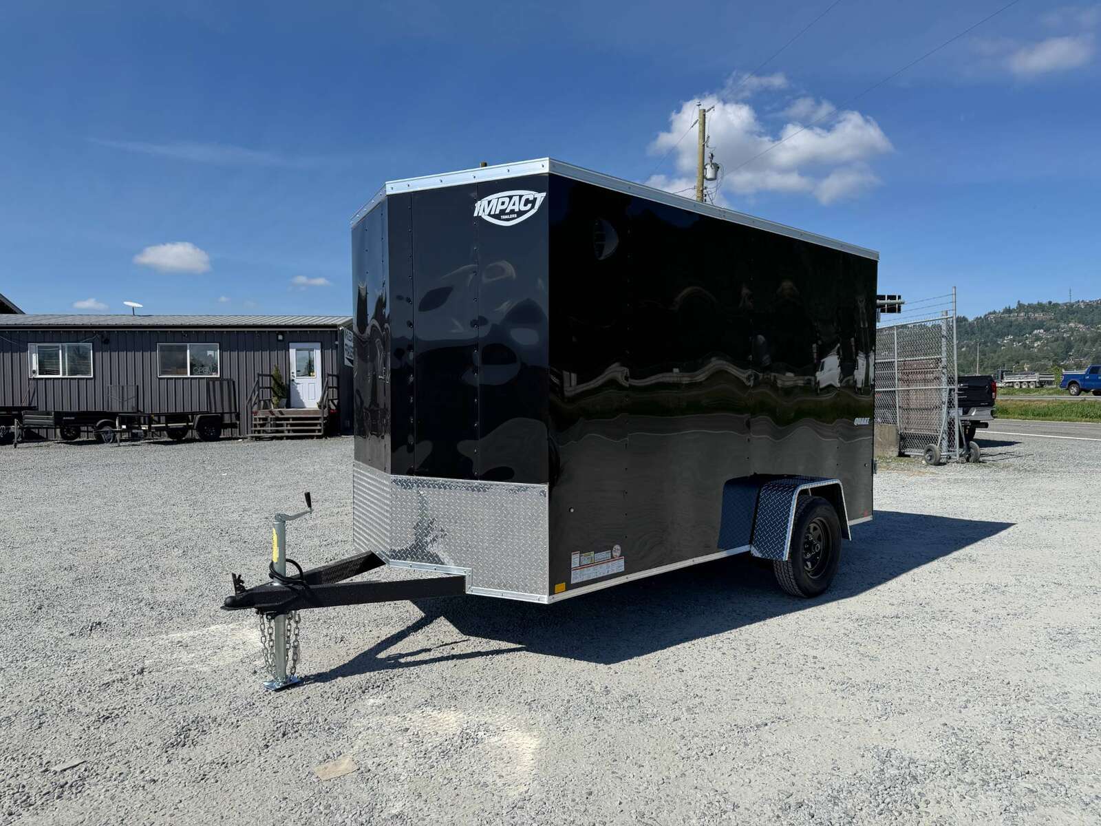 Photo of 2026 Impact Quake 6x12 V Nose Cargo / Enclosed Trailer Black Barn Doors Extra Height 2990lb GVW