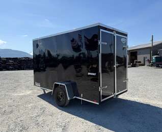 Thumbnail Photo of 2026 Impact Quake 6x12 V Nose Cargo / Enclosed Trailer Black Barn Doors Extra Height 2990lb GVW