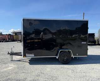Thumbnail Photo of 2026 Impact Quake 6x12 V Nose Cargo / Enclosed Trailer Black Barn Doors Extra Height 2990lb GVW