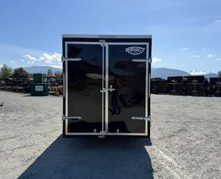 Thumbnail Photo of 2026 Impact Quake 6x12 V Nose Cargo / Enclosed Trailer Black Barn Doors Extra Height 2990lb GVW