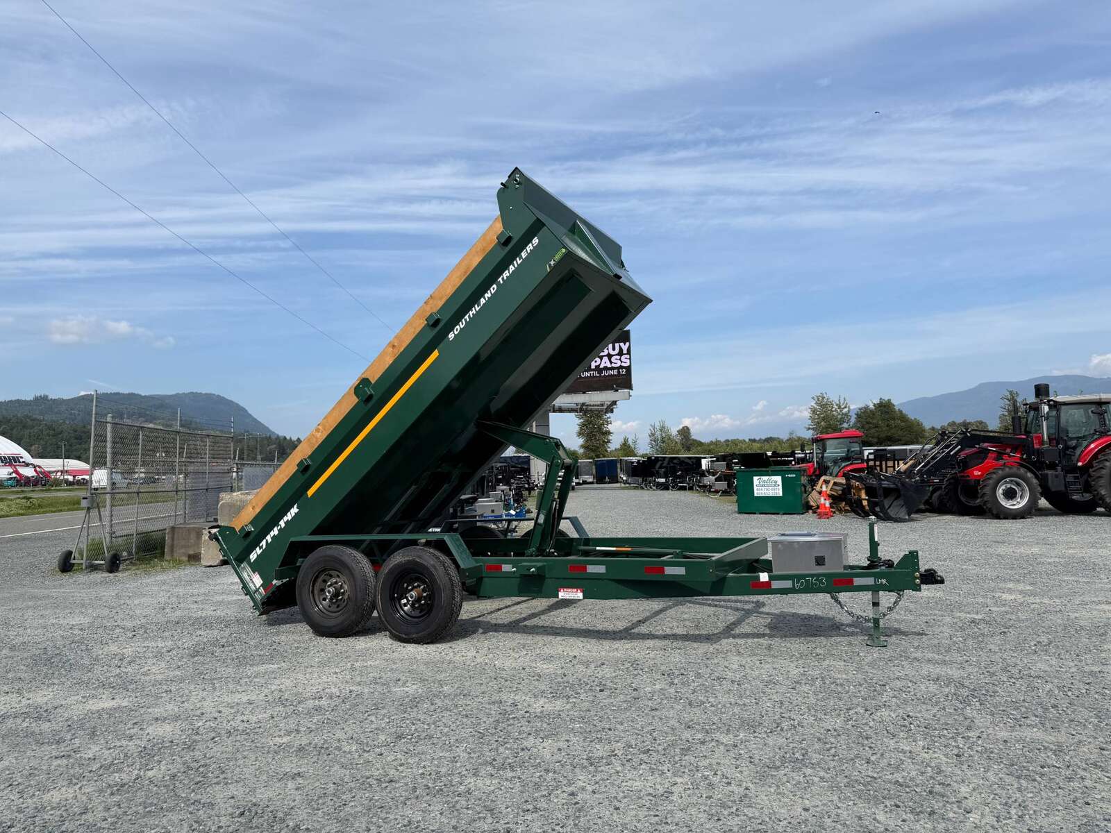 Photo of 2026 Southland 7x14 Dump Trailer GREEN 15,400lbs GVW with Tarp And Ramps (SL714-14K)