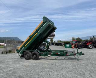 Thumbnail Photo of 2026 Southland 7x14 Dump Trailer GREEN 15,400lbs GVW with Tarp And Ramps (SL714-14K)