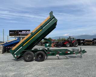 Thumbnail Photo of 2026 Southland 7x14 Dump Trailer GREEN 15,400lbs GVW with Tarp And Ramps (SL714-14K)
