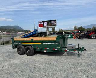 Thumbnail Photo of 2026 Southland 7x14 Dump Trailer GREEN 15,400lbs GVW with Tarp And Ramps (SL714-14K)