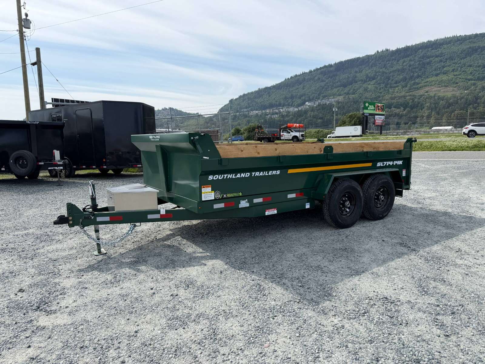 Photo of 2026 Southland 7x14 Dump Trailer GREEN 15,400lbs GVW with Tarp And Ramps (SL714-14K)