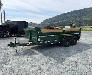Thumbnail Photo of 2026 Southland 7x14 Dump Trailer GREEN 15,400lbs GVW with Tarp And Ramps (SL714-14K)