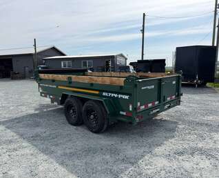 Thumbnail Photo of 2026 Southland 7x14 Dump Trailer GREEN 15,400lbs GVW with Tarp And Ramps (SL714-14K)