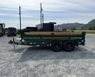 Thumbnail Photo of 2026 Southland 7x14 Dump Trailer GREEN 15,400lbs GVW with Tarp And Ramps (SL714-14K)