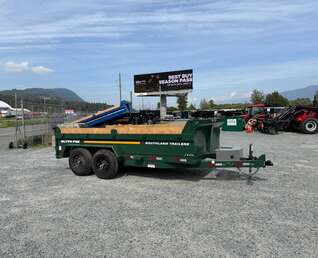 Thumbnail Photo of 2026 Southland 7x14 Dump Trailer GREEN 15,400lbs GVW with Tarp And Ramps (SL714-14K)
