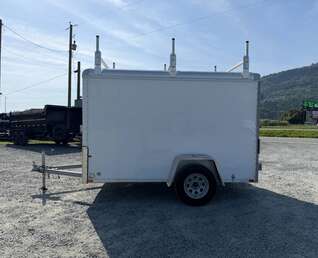 Thumbnail Photo of Used Pre Owned 2016 6x10 Wells Cargo Enclosed Trailer Barn Doors White 2990lb GVW