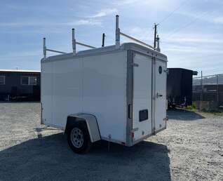 Thumbnail Photo of Used Pre Owned 2016 6x10 Wells Cargo Enclosed Trailer Barn Doors White 2990lb GVW