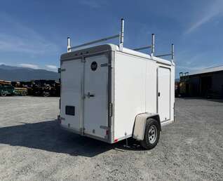 Thumbnail Photo of Used Pre Owned 2016 6x10 Wells Cargo Enclosed Trailer Barn Doors White 2990lb GVW