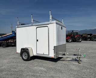 Thumbnail Photo of Used Pre Owned 2016 6x10 Wells Cargo Enclosed Trailer Barn Doors White 2990lb GVW