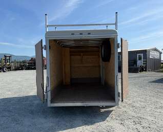 Thumbnail Photo of Used Pre Owned 2016 6x10 Wells Cargo Enclosed Trailer Barn Doors White 2990lb GVW