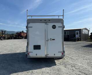 Thumbnail Photo of Used Pre Owned 2016 6x10 Wells Cargo Enclosed Trailer Barn Doors White 2990lb GVW